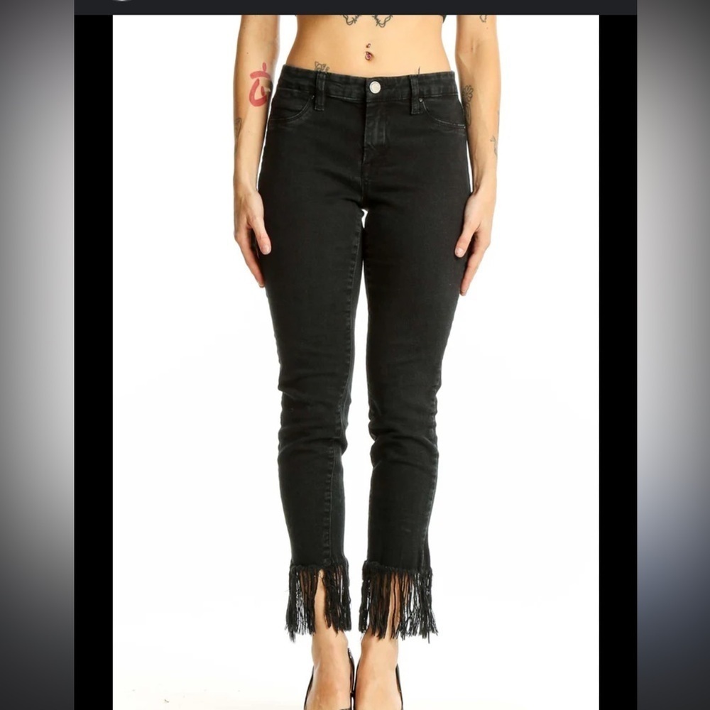 3*1 NYC Black Fringed Women's Jeans